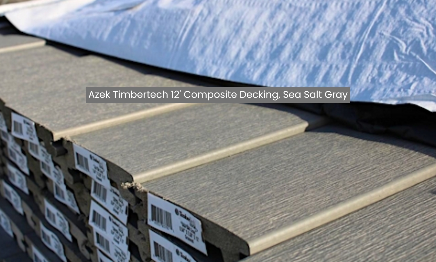 Azek Timbertech 12' Composite Decking, Sea Salt Gray